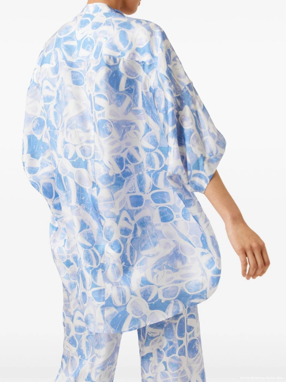 Affordable shirt sunglasses-print Women silk McCartney Stella 0727